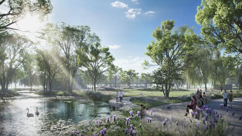Công viên ven sông tại Alluvia City